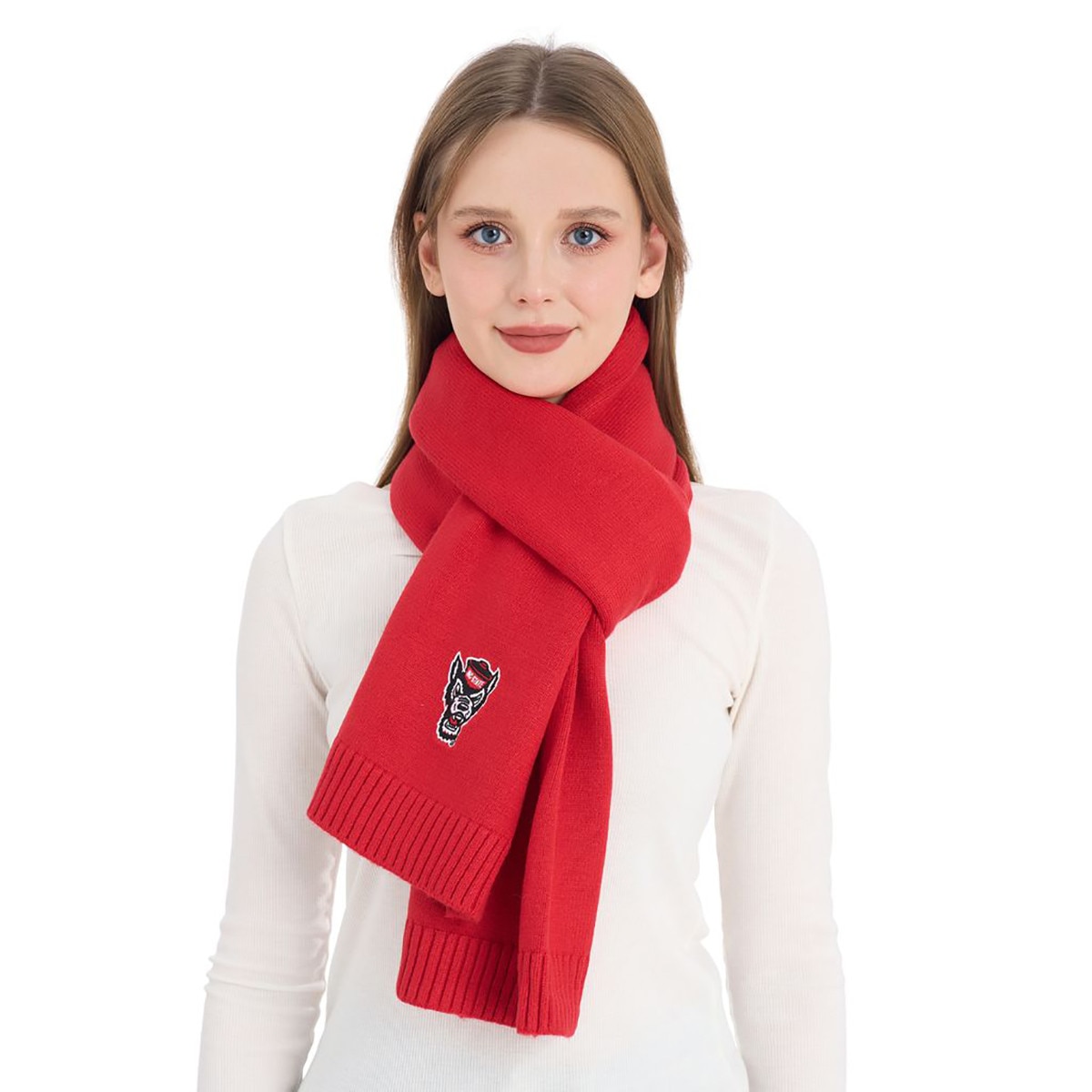 Red Ladies Posh Knit Scarf - Wolfhe